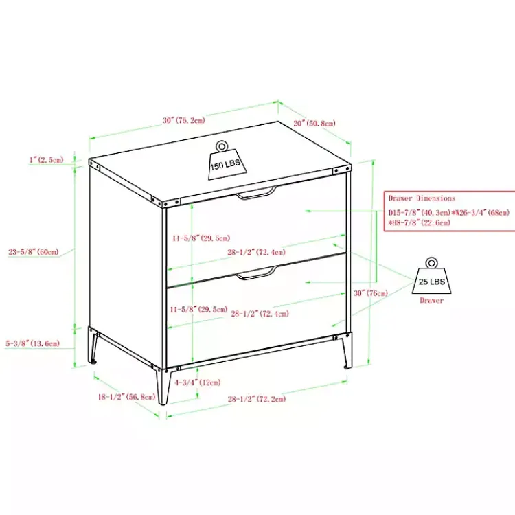 Kirklands Home Wood and Iron Accent Filing Cabinet Gray Discount