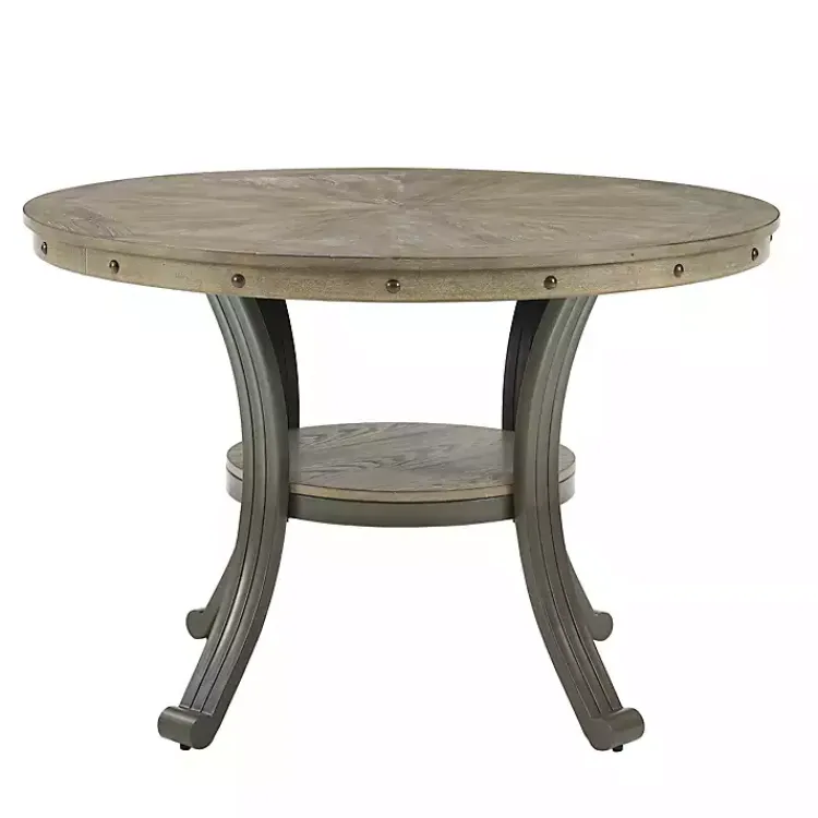 Kirklands Home Wood and Upholstered Chairs 5-pc. Dining Set Gray Hot
