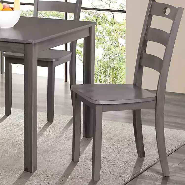 Kirklands Home Wood Brooke 5-pc. Dining Furniture Set Gray