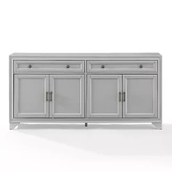 Kirklands Home Wood 4-Door Sideboard Cabinet Gray