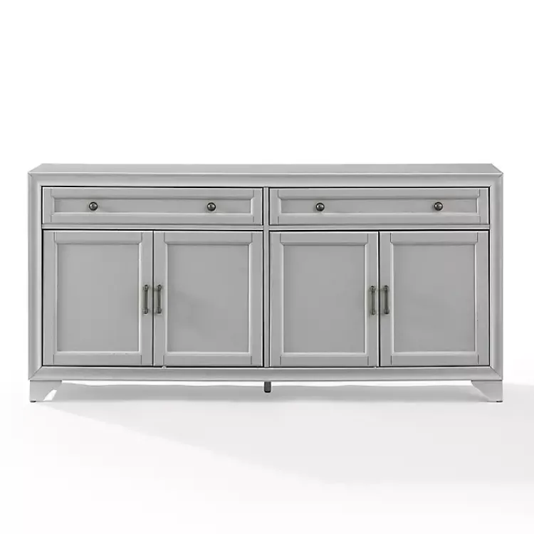 Kirklands Home Wood 4-Door Sideboard Cabinet Gray