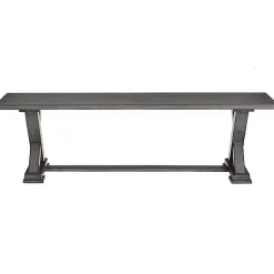 Kirklands Home Wood Harbor Dining Bench Gray