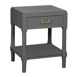 Kirklands Home Wood Layla Accent Table Gray Outlet