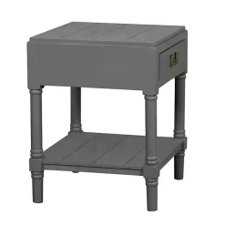 Kirklands Home Wood Layla Accent Table Gray Outlet