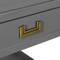 Kirklands Home Wood Layla Accent Table Gray Outlet