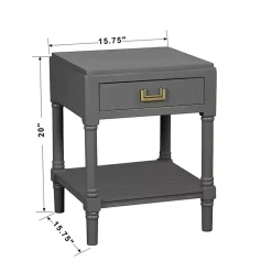 Kirklands Home Wood Layla Accent Table Gray Outlet