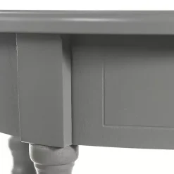 Kirklands Home Wood Oval Emily Accent Table Gray New