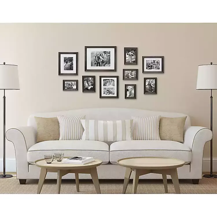 Kirklands Home Wood 10-pc. Gallery Wall Picture Frame Set Gray Clearance