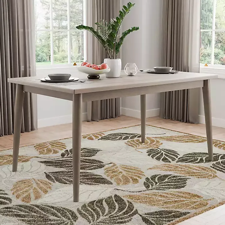 Kirklands Home Wood Porter Modern Dining Table Gray Sale