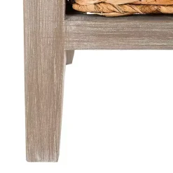 Kirklands Home Wood Side Table with Baskets Gray Sale