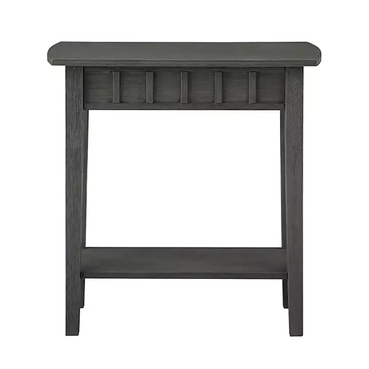 Kirklands Home Wood Slat Accent Table Gray Discount