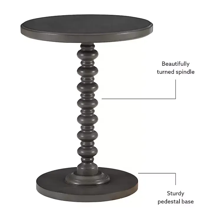 Kirklands Home Wood Spindle Side Table Gray Sale