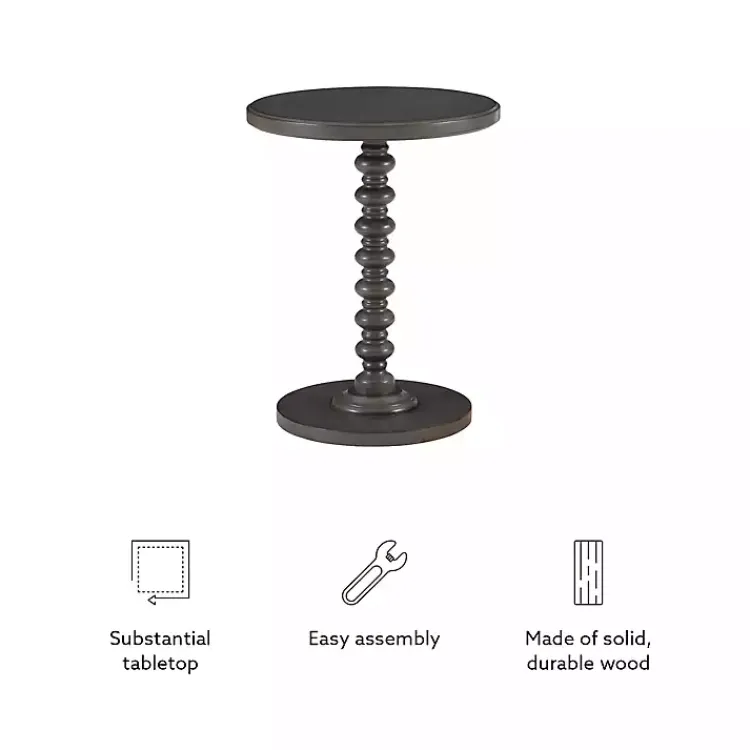 Kirklands Home Wood Spindle Side Table Gray Sale