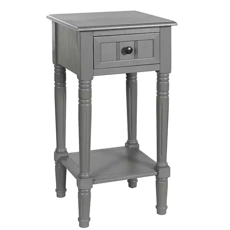 Kirklands Home Wood Square Hampton Accent Table Gray Best
