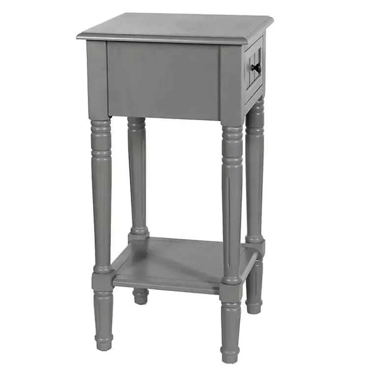 Kirklands Home Wood Square Hampton Accent Table Gray Best
