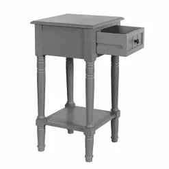 Kirklands Home Wood Square Hampton Accent Table Gray Best