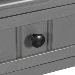 Kirklands Home Wood Square Hampton Accent Table Gray Best