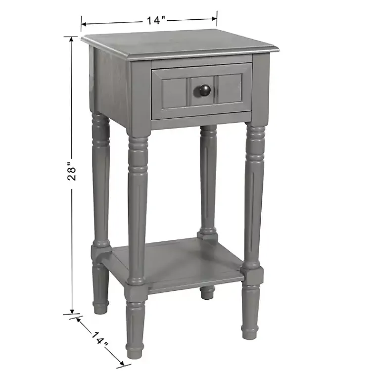 Kirklands Home Wood Square Hampton Accent Table Gray Best