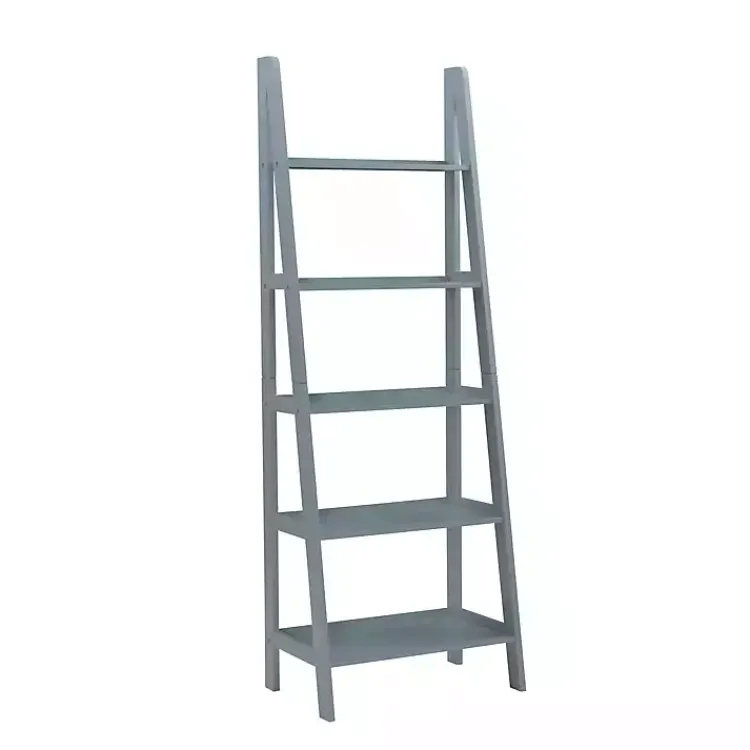 Kirklands Home Wood 5-Tier Ladder Bookshelf Gray Hot