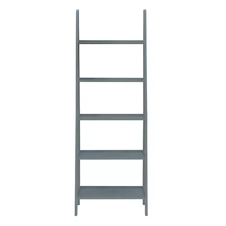 Kirklands Home Wood 5-Tier Ladder Bookshelf Gray Hot