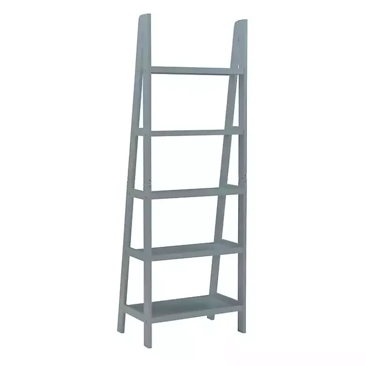 Kirklands Home Wood 5-Tier Ladder Bookshelf Gray Hot