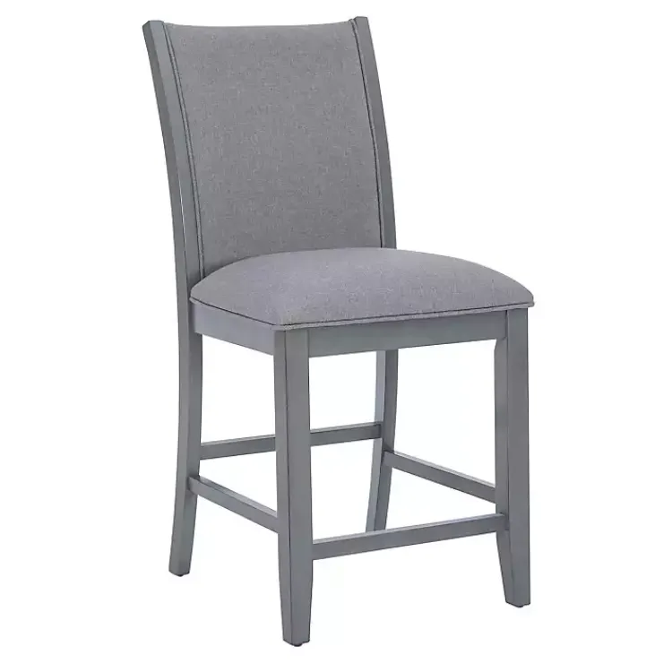 Kirklands Home Wood Upholstered Counter Stools, Set of 2 Gray Clearance