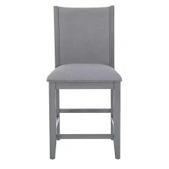 Kirklands Home Wood Upholstered Counter Stools, Set of 2 Gray Clearance