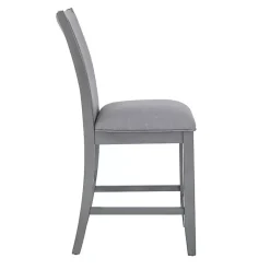 Kirklands Home Wood Upholstered Counter Stools, Set of 2 Gray Clearance