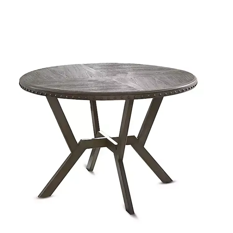 Kirklands Home Gray Wood Upholstered 5-pc. Dining Set Hot