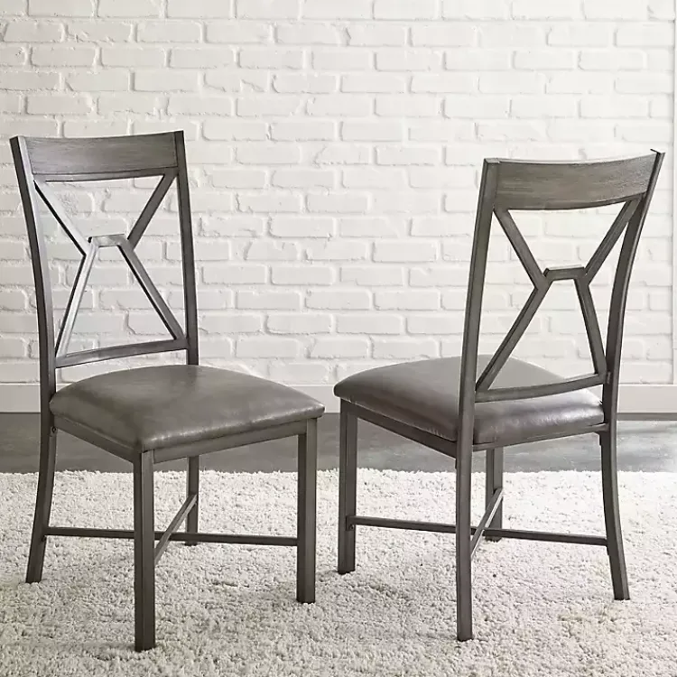 Kirklands Home Gray Wood Upholstered 5-pc. Dining Set Hot