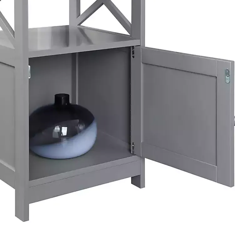 Kirklands Home Wood X Sides Storage Accent Table Gray Discount
