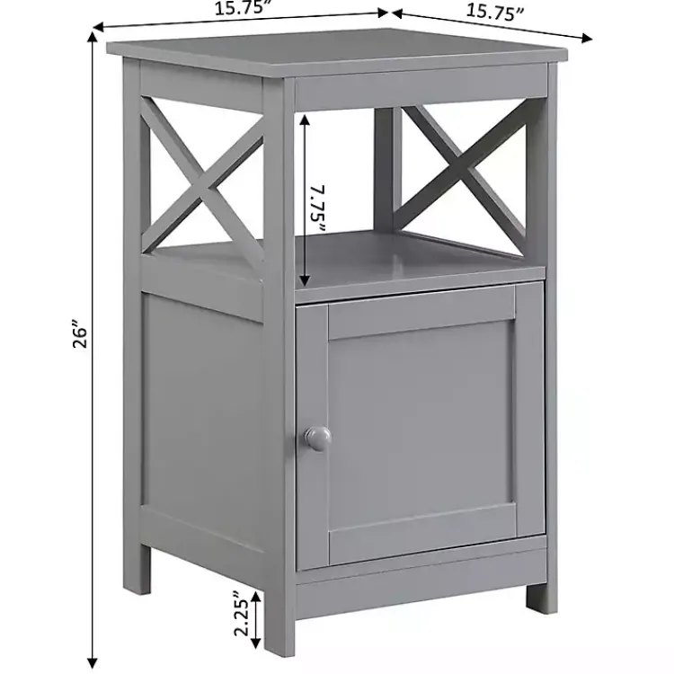 Kirklands Home Wood X Sides Storage Accent Table Gray Discount