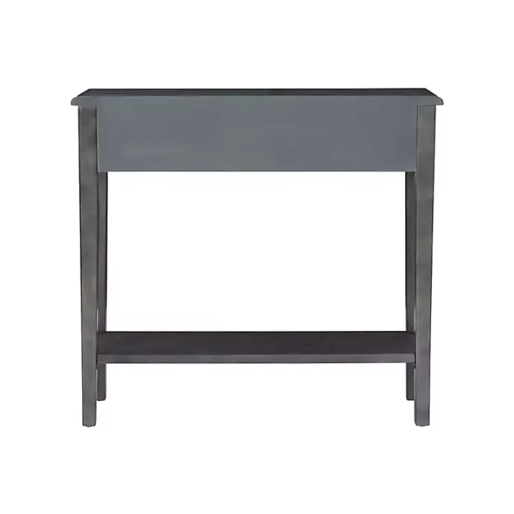 Kirklands Home Wooden Console Table with Double Drawers Gray Discount