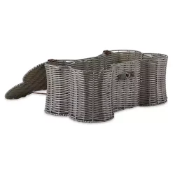 Baskets & Boxes>Kirklands Home Woven Bone Shaped Basket, 17 in. Gray