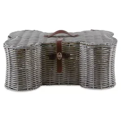 Baskets & Boxes>Kirklands Home Woven Bone Shaped Basket, 24 in. Gray