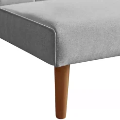Kirklands Home Woven Channel Convertible Sofa Gray Best