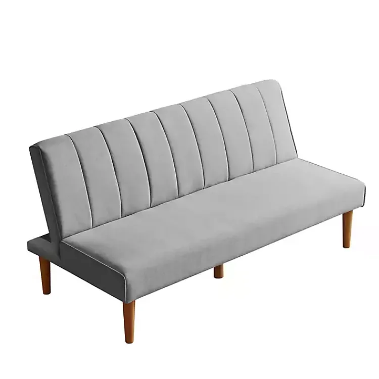 Kirklands Home Woven Channel Convertible Sofa Gray Best