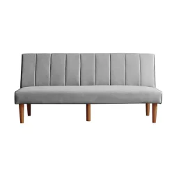 Kirklands Home Woven Channel Convertible Sofa Gray Best