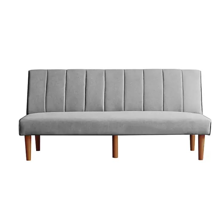 Kirklands Home Woven Channel Convertible Sofa Gray Best