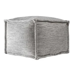 Kirklands Home Woven Outdoor Pouf Gray Sale