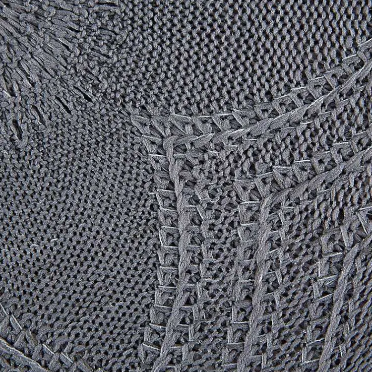 Kirklands Home Woven Round Placemats, Set of 6 Gray New