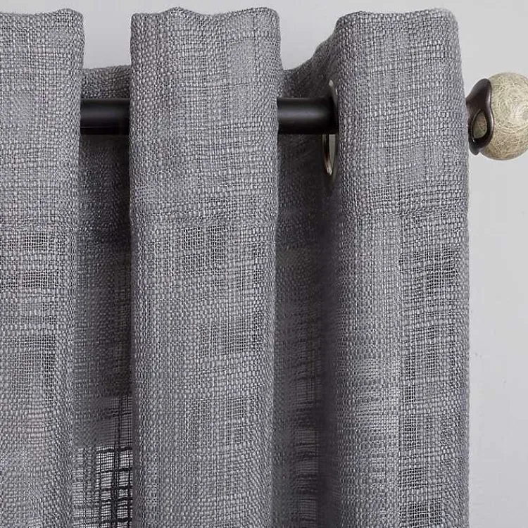 Kirklands Home Woven Single Curtain Panel, 84 in. Gray Online