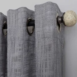 Kirklands Home Woven Single Curtain Panel, 84 in. Gray Online