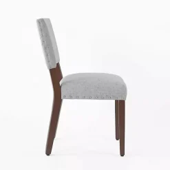 Kirklands Home Woven Upholstered Dining Chairs, Set of 2 Gray Best