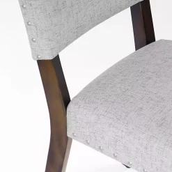 Kirklands Home Woven Upholstered Dining Chairs, Set of 2 Gray Best