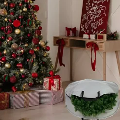Seasonal Storage>Kirklands Home Wreath Storage Bag, 36 in. Gray