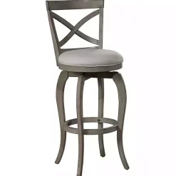 Kirklands Home X-Back Swivel Bar Stool Gray Best