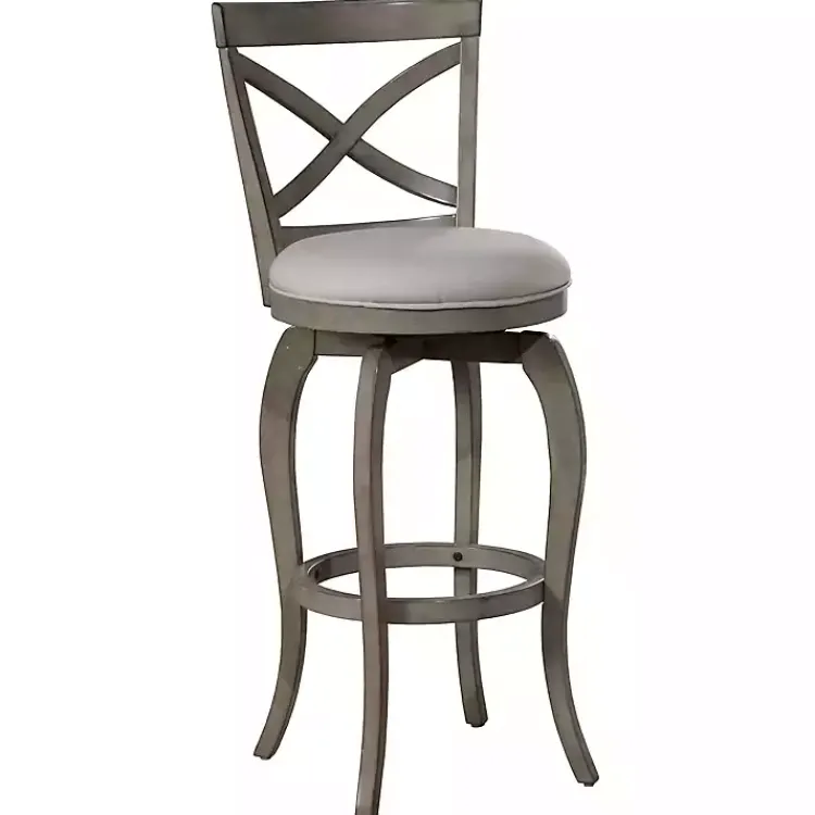 Kirklands Home X-Back Swivel Bar Stool Gray Best