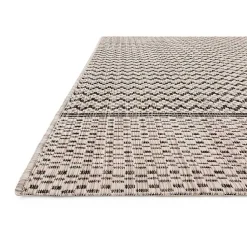 Kirklands Home Gray Zig Zag Stripe Outdoor Area Rug, 5x7