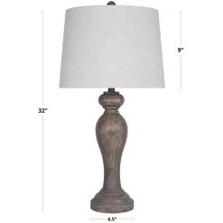 Kirklands Home Gray-Brown Spindle Table Lamps, Set of 2 Tan Discount